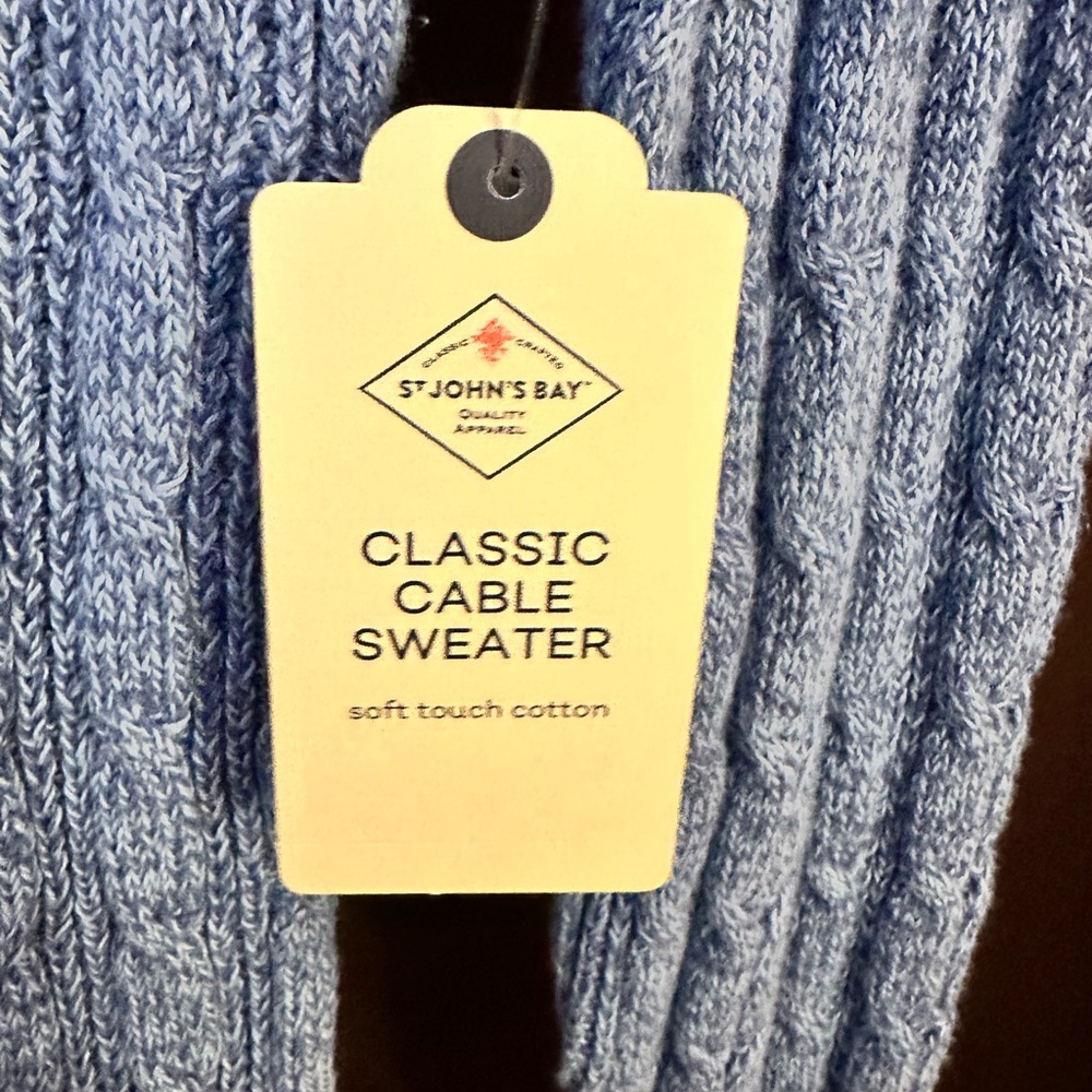NET Blue Cable Knit Sweater - Picture 3 of 4